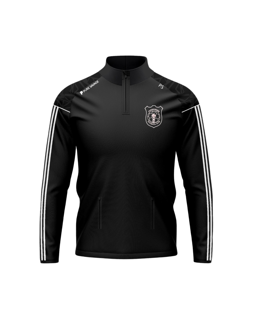 Carndonagh FC Qtr Zip Black